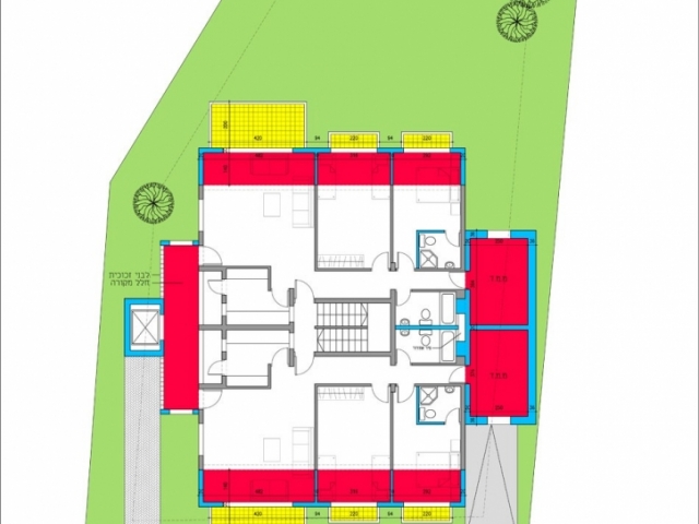 Reish Lakish 5, Jerusalem – Typical floor plan in Tama 38 project