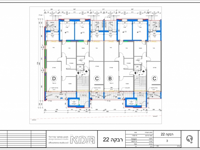 Rivka 22, Jerusalem – Typical floor plan, entrances F-G