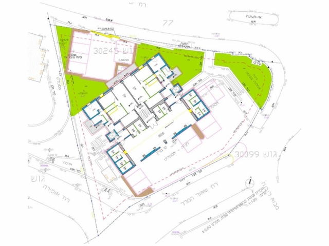 Shaul HaMelech 63, Jerusalem – Ground floor plan in Tama 38 project