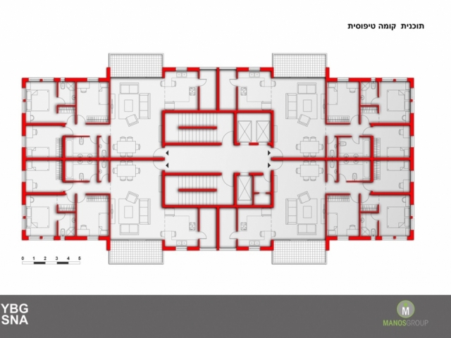 Pinui Binui in Jerusalem – Brazil, Kiryat Ha’Yovel – Typical floor plan
