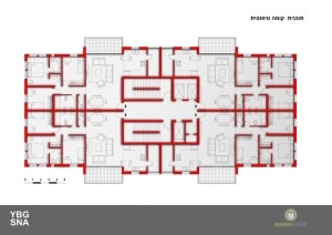 Pinui Binui in Jerusalem - Brazil, Kiryat Ha'Yovel - Typical floor plan