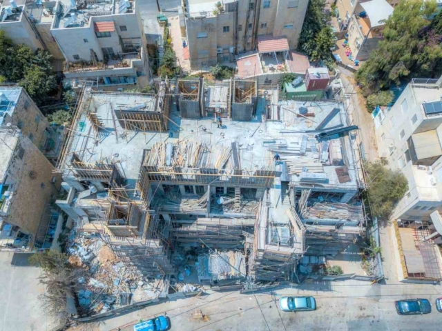 Projet TAMA 38 a Jérusalem – Aba Khilkiya 5 – Travaux de construction