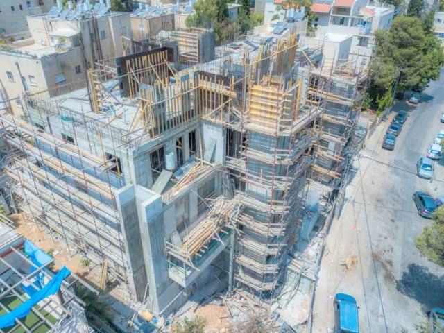 Projet TAMA 38 - Aba Khilkiya 5 a Jérusalem – Travaux de construction