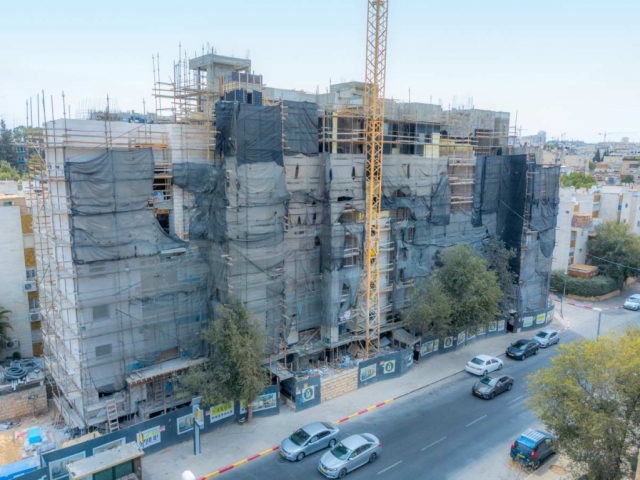 ים סוף 5 – תמ"א 38 בירושלים – בשלבי בנייה