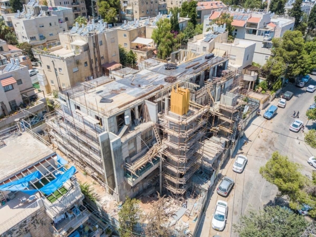 פרויקט תמ"א 38 בירושלים - אבא חלקיה 5 - בשלבי בניה