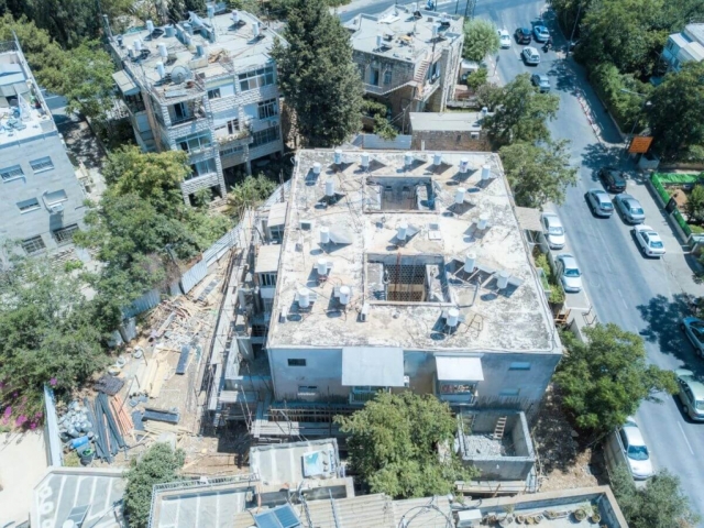 פרויקט תמ"א 38 בירושלים - אלעזר המודעי 4 - בשלבי בניה