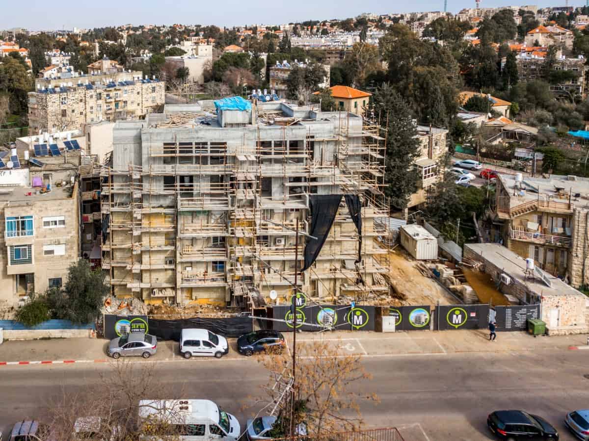 Tama 38 project -  Elazar HaModa’i 4, Jerusalem - Construction works