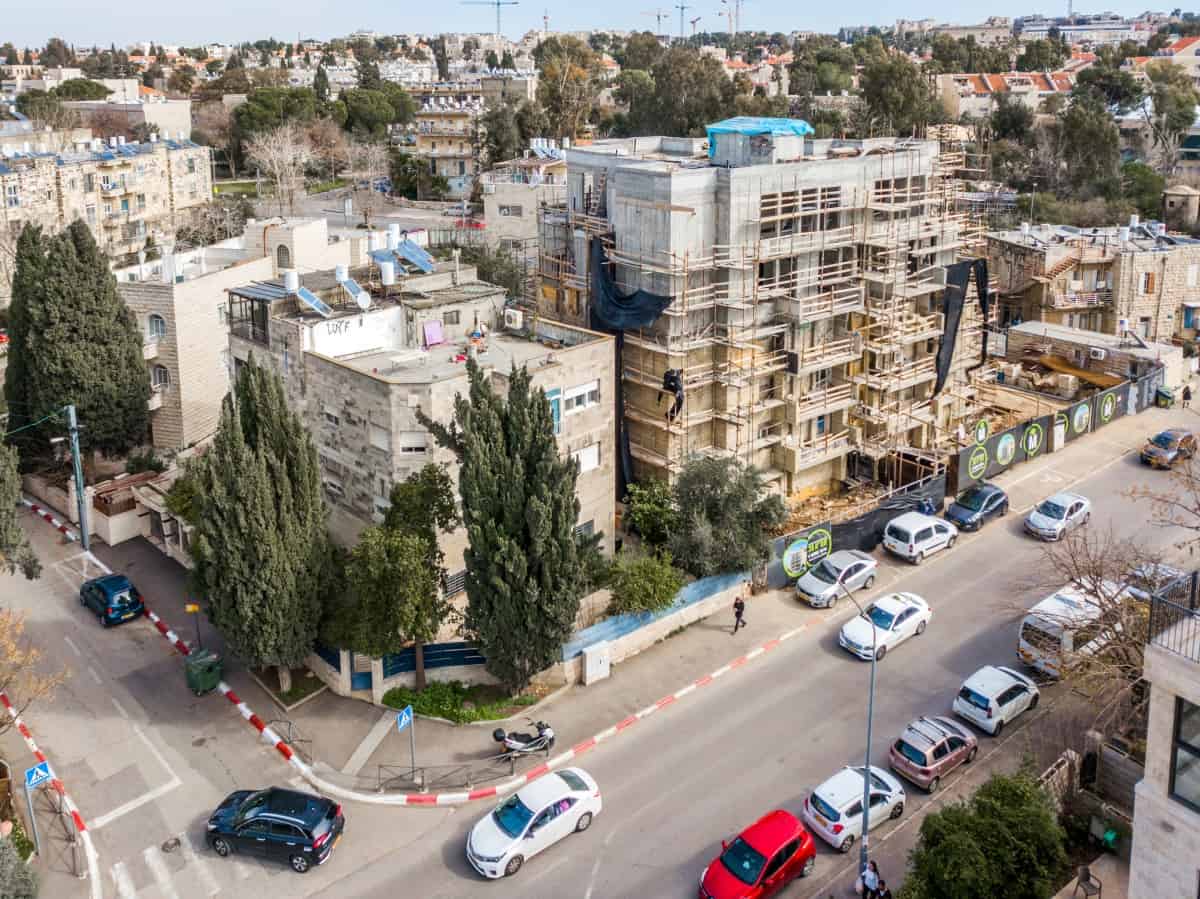 אלעזר המודעי 4 פרויקט תמ״א 38 בירושלים - שלבי בנייה