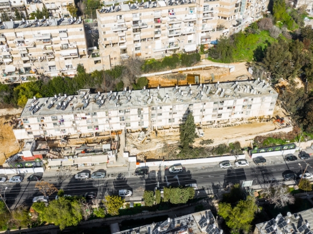 שלבי בנייה בפרויקט תמ״א 38 בירושלים - בוליביה 4